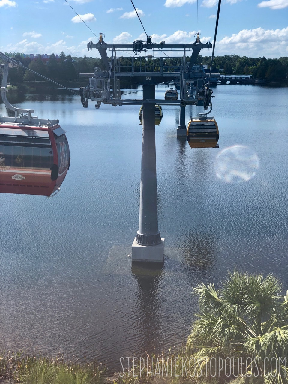 Disney Skyliner over water